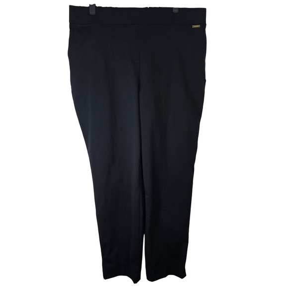 Jones New York Signature Slim Ankle Pants Black Elastic Waist Size L - Picture 1 of 7